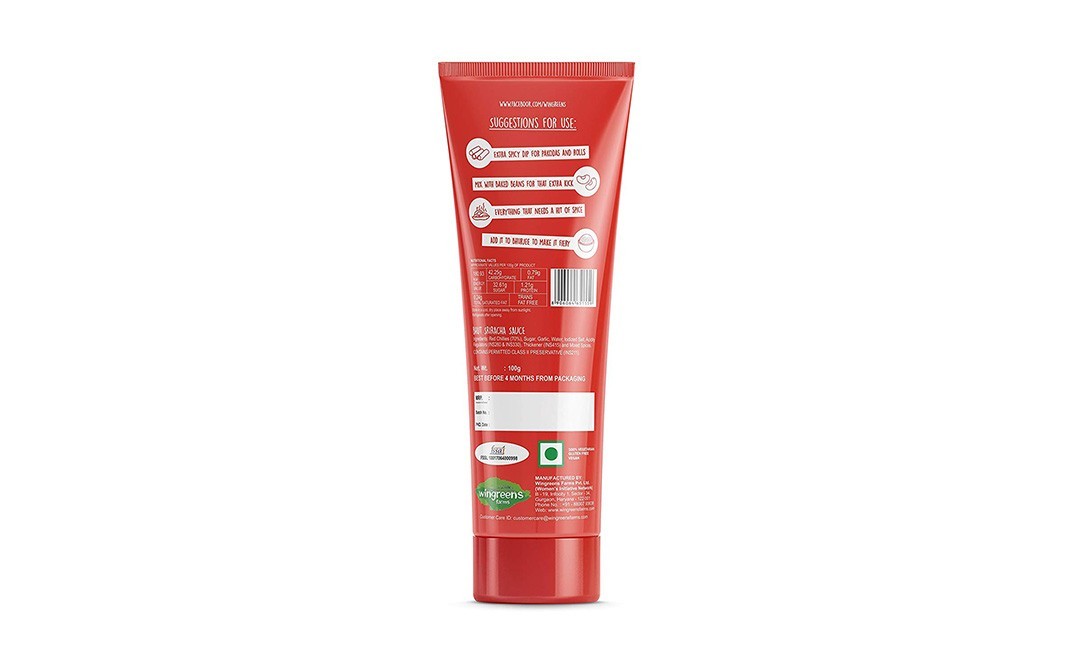 Wingreens Farms Bhut Sriracha Sauce    Tube  100 grams